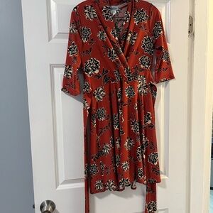 Karina Red Floral Mini Dress